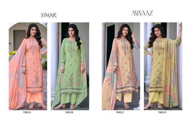 Glossy simar minaaz wholesale price for dress material